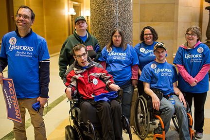 The Lifeworks Brooklyn Park self-advocacy group regularly visits the Capitol.